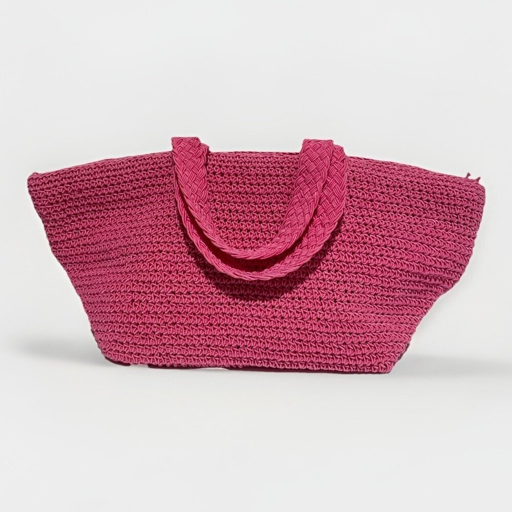 Vintage Y2K Faded Glory Mini Micro Purse Bag Pink Crochet Barbiecore Festival